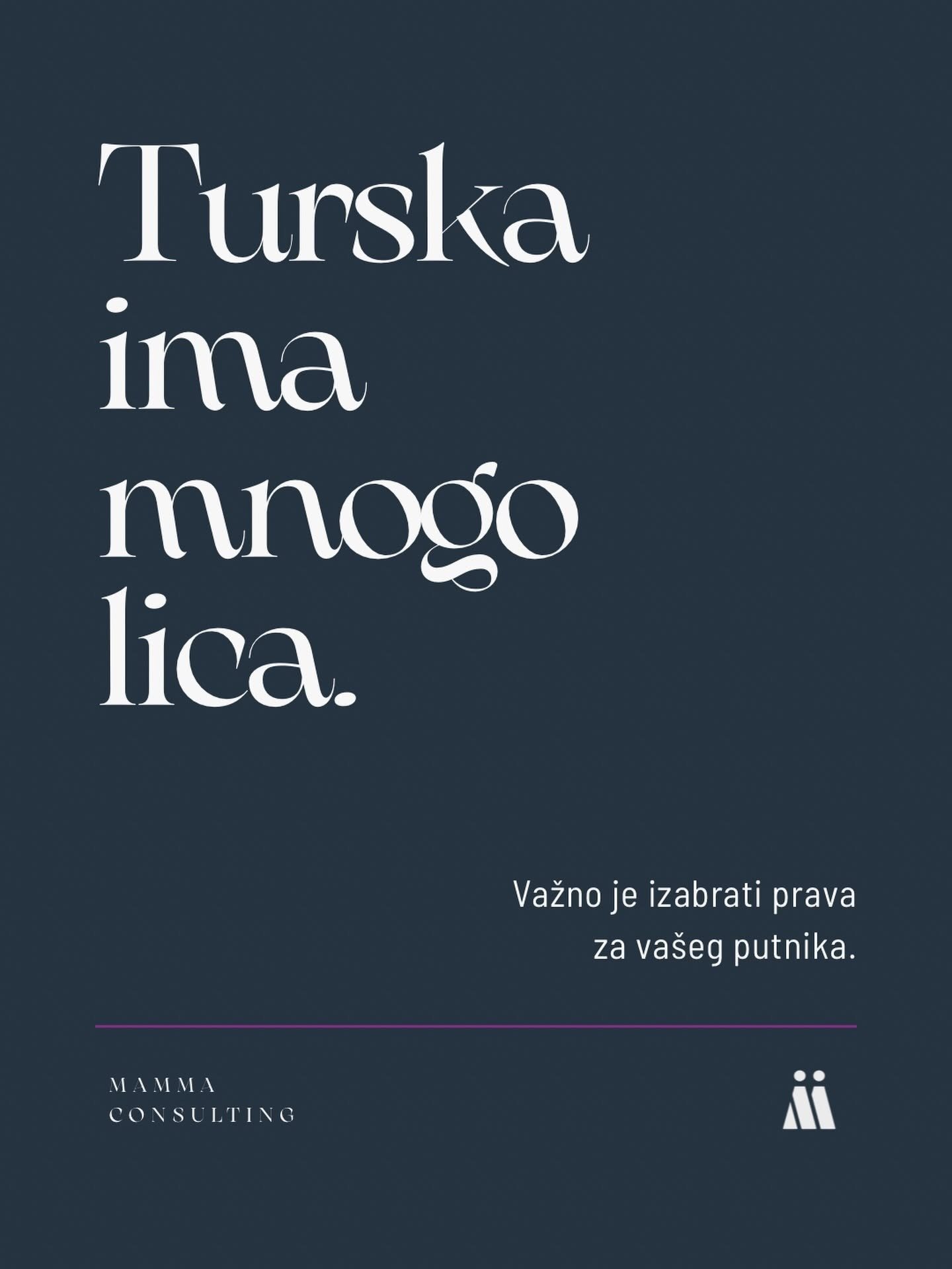 Mamma Consulting note card in dark blue, with the line set in Serbian in large serif type